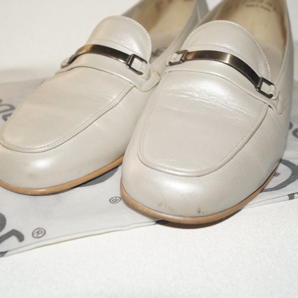 Gabor Leather Low Heel Shoe in Cream (UK 4 - US 6.5) - Picture 5 of 5